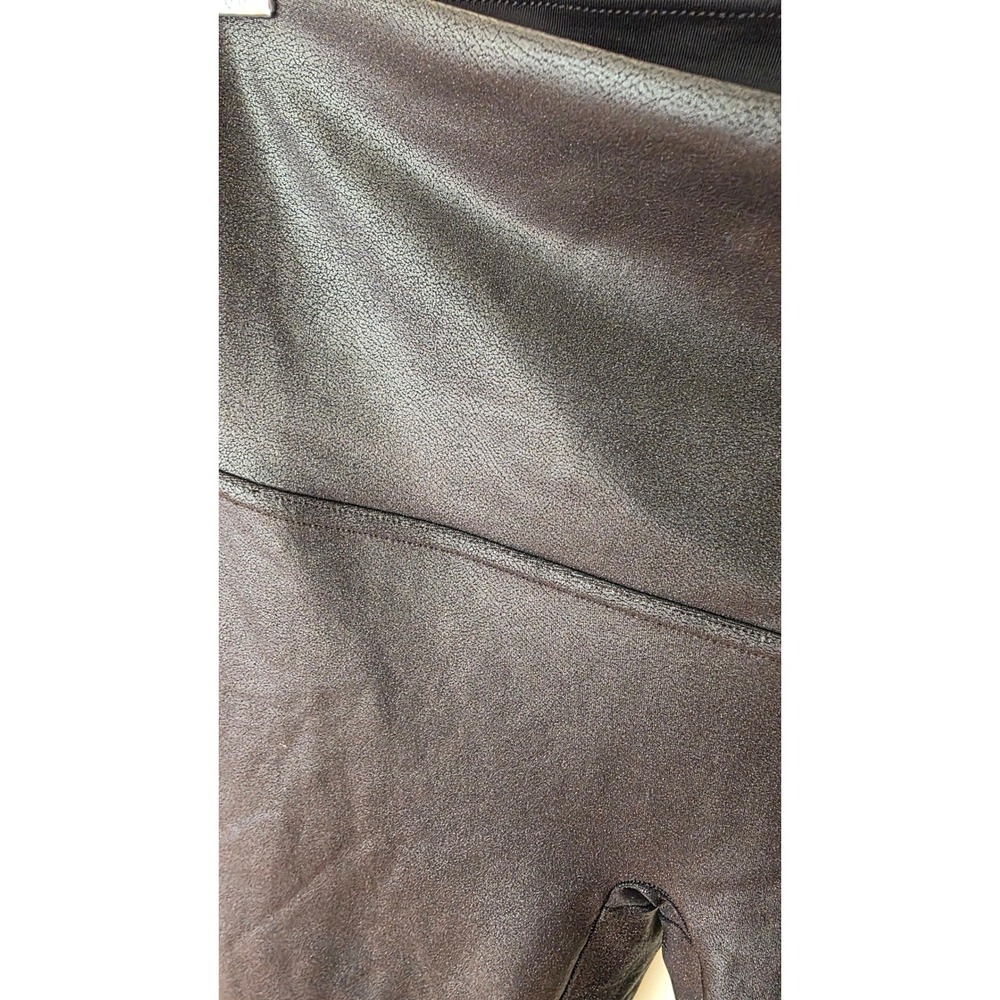Spanx Faux Leather Leggings Black High Waisted Petite Large L/G - Picture 6 of 9